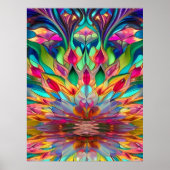 抽象芸術カラフルステンドグラスのポスター ポスター (正面)