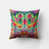 抽象芸術カラフルステンドグラス クッション (裏面)