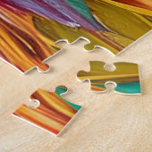 抽象芸術カラフルステンドグラス ジグソーパズル (側面)