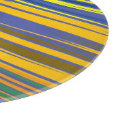 抽象芸術カラフルストライプパターン カッティングボード (角)
