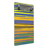 抽象芸術カラフルストライプパターン ミニクリップボード (アングル)