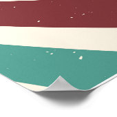 抽象芸術カラフルストライプ波 ポスター (角)