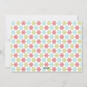 抽象芸術カラフルスノーフレークスハッピーホリデーズシーズン シーズンカード (裏面)