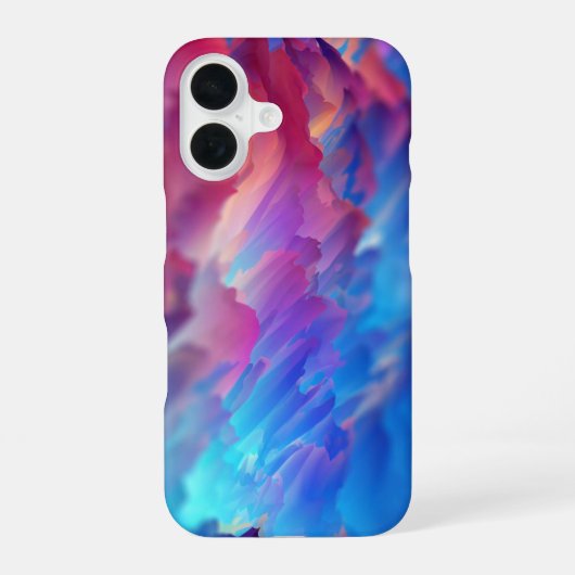 抽象芸術カラフルスパイク_iphoneケース iPhone 16ケース (裏面)
