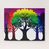 抽象芸術カラフルスペクトルのコラージュ ジグソーパズル (横)