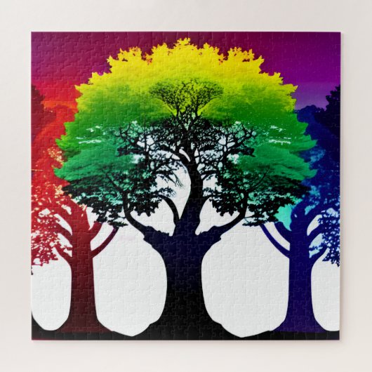 抽象芸術カラフルスペクトル ジグソーパズル (横)