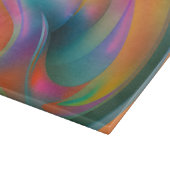 抽象芸術カラフルスワーズオレンジブルーグリーンピンク カッティングボード (角)