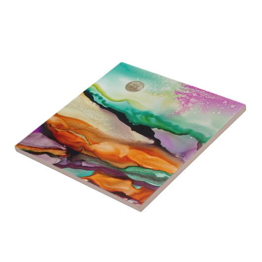 抽象芸術カラフルセラミックタイル タイル (側面)