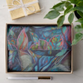 抽象芸術カラフルタビー猫 薄葉紙 (ギフト)