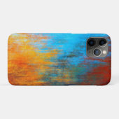 抽象芸術カラフルターコイズブルー、オレンジ、レッド Case-Mate iPhoneケース (裏面(横))