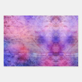 抽象芸術カラフルダマスクアルコールインクウォーター色 ラッピングペーパーシート (正面3)