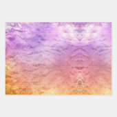 抽象芸術カラフルダマスクアルコールインクウォーター色 ラッピングペーパーシート (正面2)