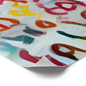 抽象芸術カラフルチータポスター ポスター (角)