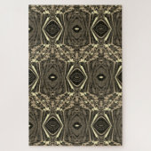 抽象芸術カラフルツイル挟み半レンガ/セピア ジグソーパズル (縦)