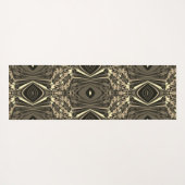 抽象芸術カラフルツイル挟み半レンガ/セピア ヨガマット (裏面(横))