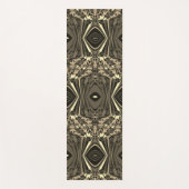 抽象芸術カラフルツイル挟み半レンガ/セピア ヨガマット (正面)