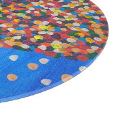 抽象芸術カラフルツリー カッティングボード (角)