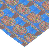 抽象芸術カラフルツリー ショートテーブルランナー (コーナー)