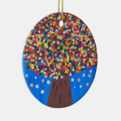 抽象芸術カラフルツリー セラミックオーナメント (右)