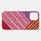 抽象芸術カラフルテクスチャをスポークで編み上げる。ニット Case-Mate iPhoneケース (裏面 (横))