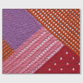 抽象芸術カラフルテクスチャー、スポーク編み ラッピングペーパー (フラット)