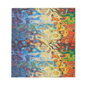 抽象芸術カラフルテクスチャ ノートパッド (正面)