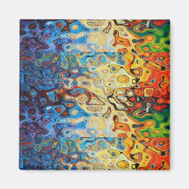 抽象芸術カラフルテクスチャ マグネット