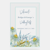 抽象芸術カラフルデイジーの結婚歓迎 アクリルサイン (正面)