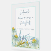 抽象芸術カラフルデイジーの結婚歓迎 アクリルサイン (傾斜)