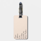 抽象芸術カラフルデザインと女性顔 ラゲッジタグ (裏面縦)