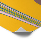 抽象芸術カラフルデザインを薄紫と造幣局でマルブル ポスター (角)