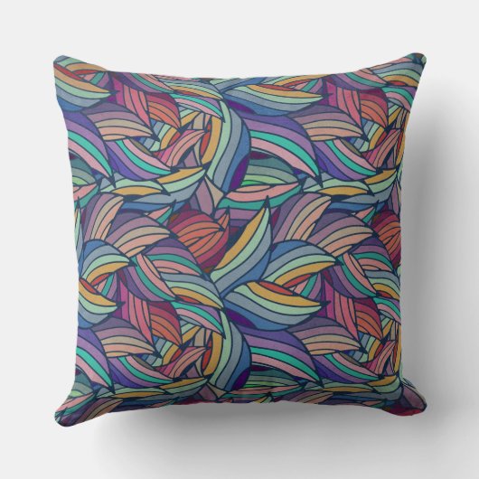 抽象芸術カラフルデザイン クッション (裏面)