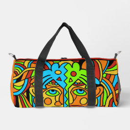 抽象芸術カラフルデザイン ダッフルバッグ
