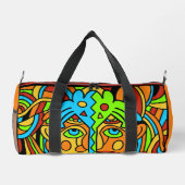 抽象芸術カラフルデザイン ダッフルバッグ (裏面)