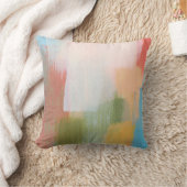 抽象芸術カラフルデザイン。汎用性芸術的:ブルー クッション (ブランケット)