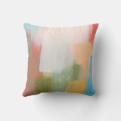 抽象芸術カラフルデザイン。汎用性芸術的:ブルー クッション (裏面)