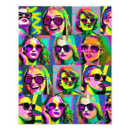 抽象芸術カラフルデジタルアート フォトプリント           