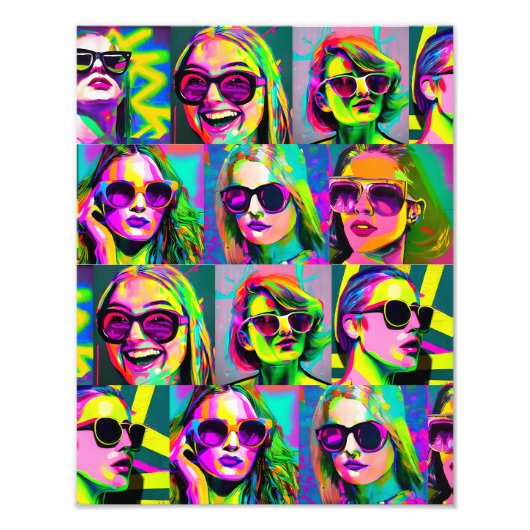 抽象芸術カラフルデジタルアート フォトプリント            (正面)