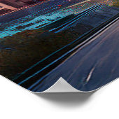 抽象芸術カラフルデンバーコロラドスカイラインアート ポスター (角)