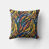 抽象芸術カラフルトラストライプー クッション (裏面)