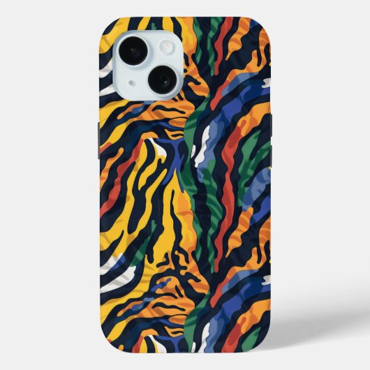 抽象芸術カラフルトラストライプー Case-Mate iPhoneケース (裏面)
