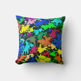 抽象芸術カラフルトロール クッション