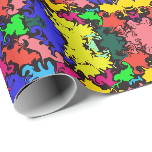 抽象芸術カラフルトロール/ハーフブリック/ ラッピングペーパー (ロールコーナー)