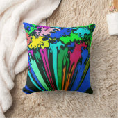 抽象芸術カラフルトロール/ピンチ/グリーンリーフ/ クッション (ブランケット)