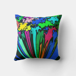 抽象芸術カラフルトロール/ピンチ/グリーンリーフ/ クッション