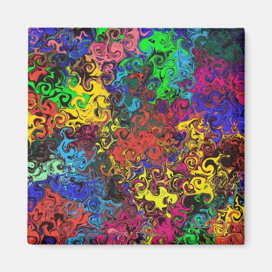 抽象芸術カラフルトワイラー/オフィス マグネット (正面)