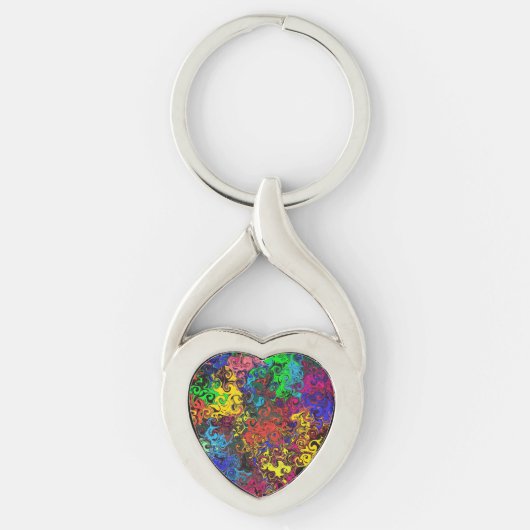 抽象芸術カラフルトワイラー/ キーホルダー (正面)
