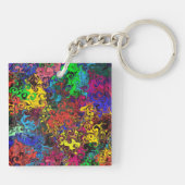 抽象芸術カラフルトワイラー/ キーホルダー (裏面)