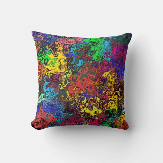 抽象芸術カラフルトワイラー/ クッション (正面)