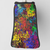 抽象芸術カラフルトワイラー/ ゴルフヘッドカバー (回転90)